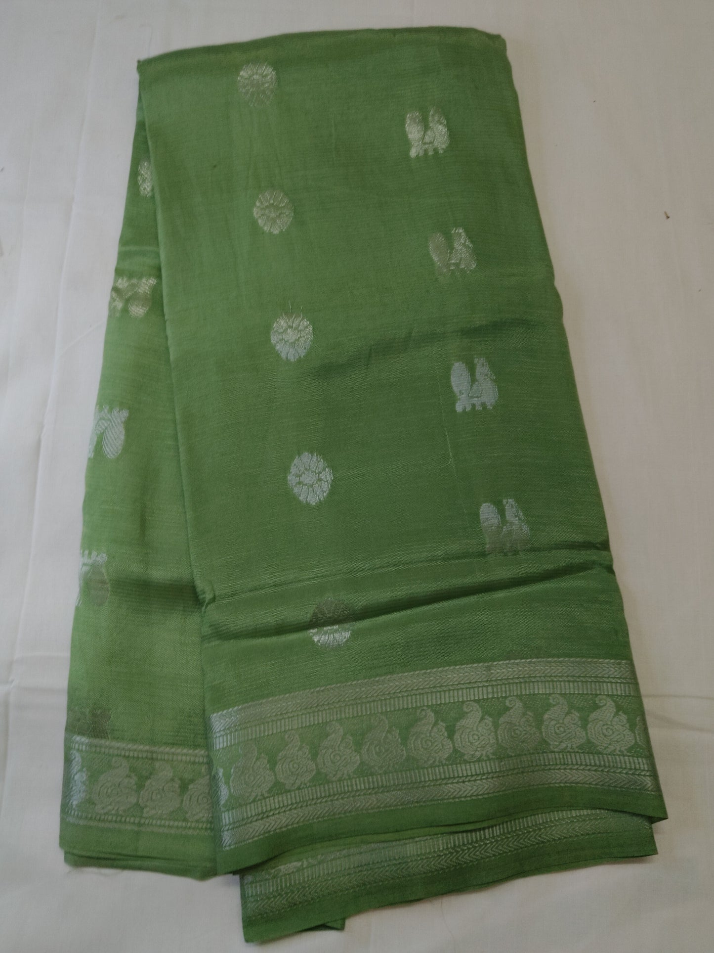 Mangalagiri pattu peacock design saree