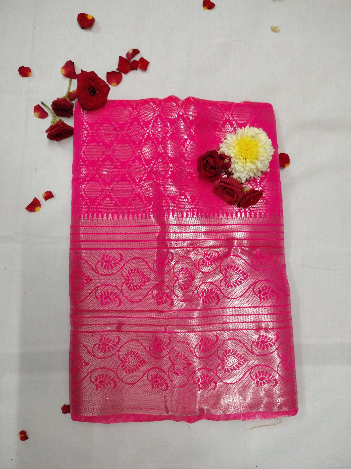 Fancy kanchi silk disc design saree