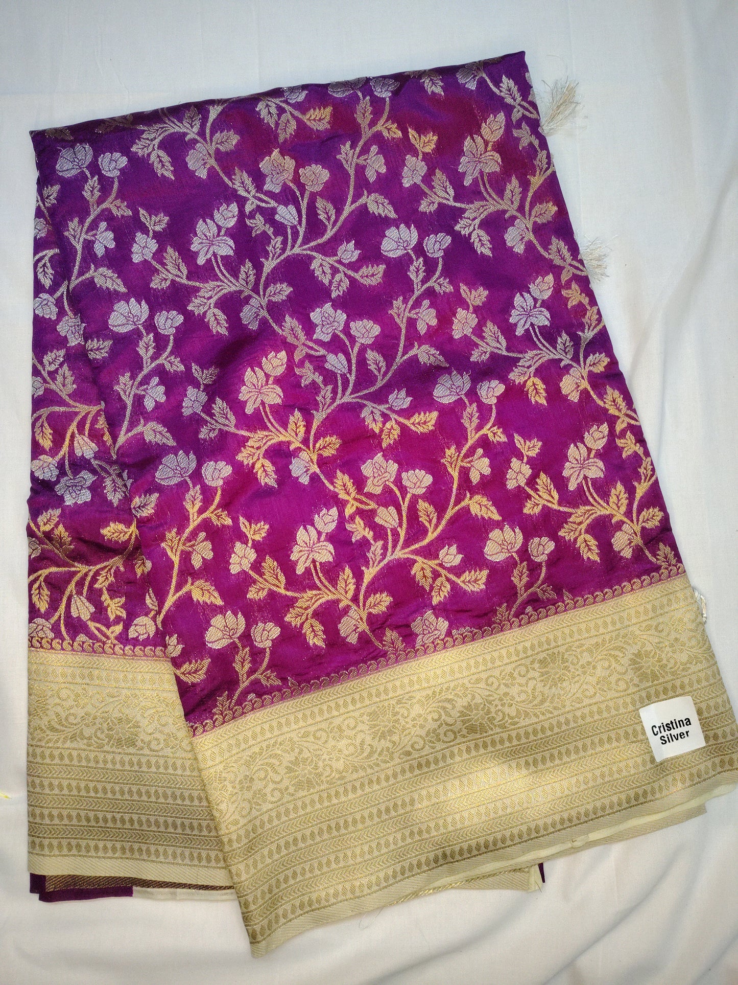 Cristina silver Exclusive saree