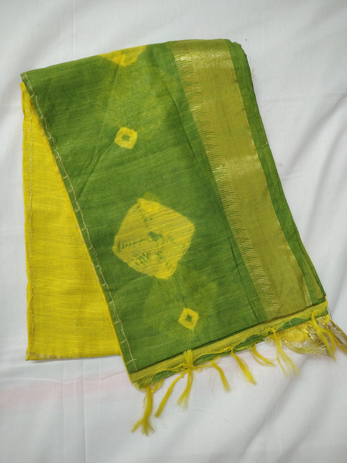 Bhagal puri flower border cotton saree