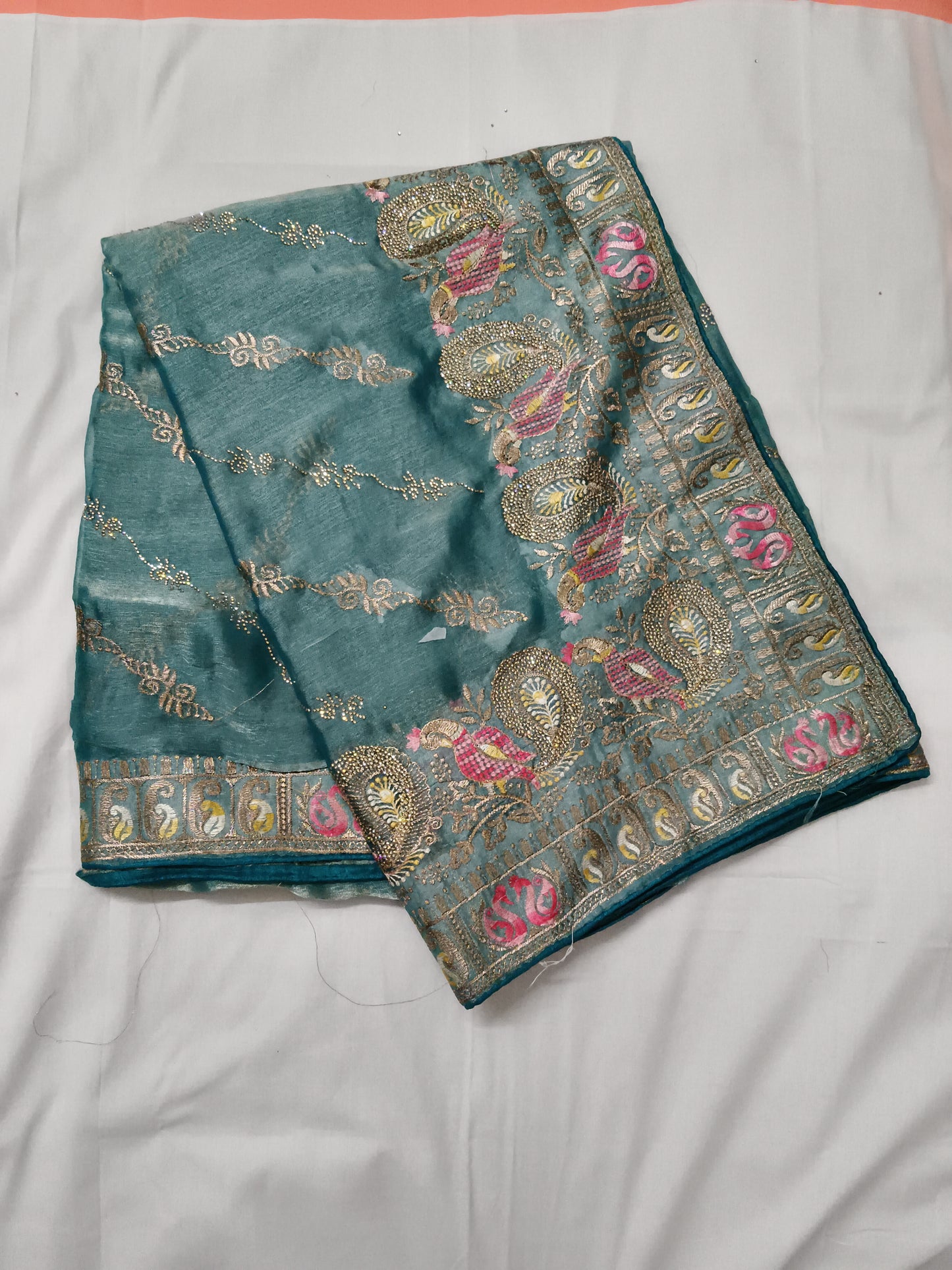 Party wear jorget silk saree (w4)