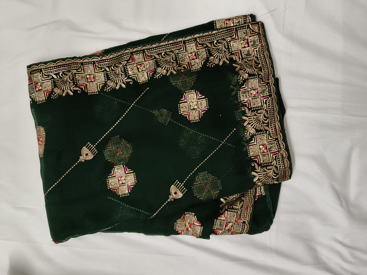 Party wear jorget silk saree (w2)