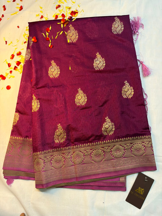 Raw mango butta leaf design Saree