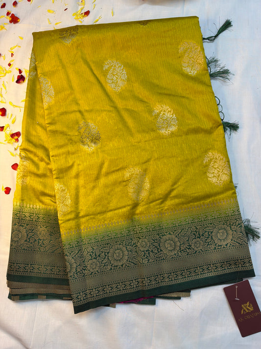Raw mango Butta flower design sarees