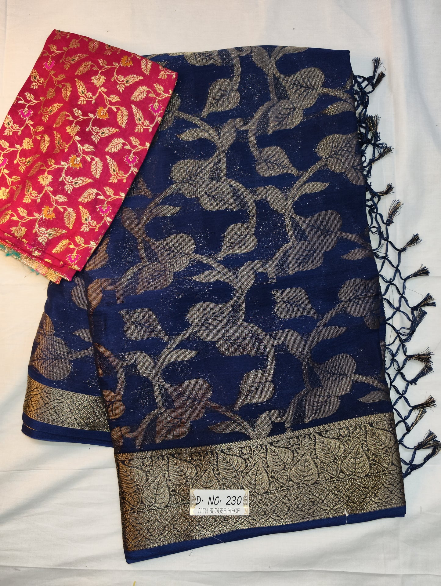 Georgette leaf butta design saree