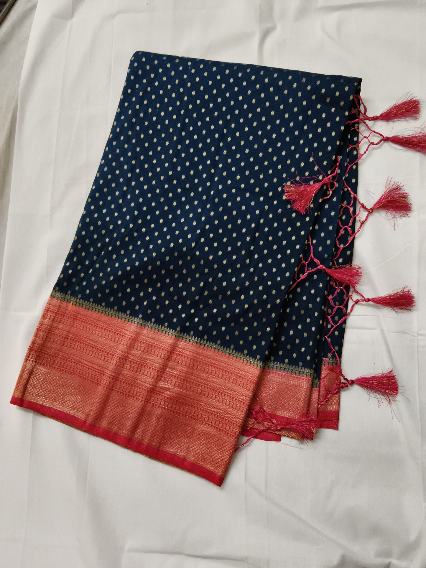 Silk banarsi border saree