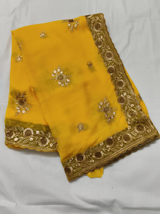 Party wear jorget silk saree (w18)