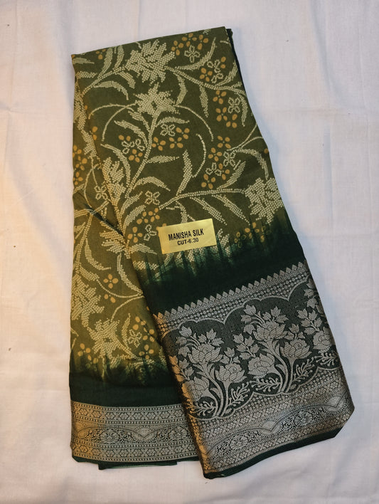 Foil print fancy daily wear saree