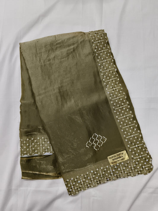 Party wear jorget silk saree (w1)