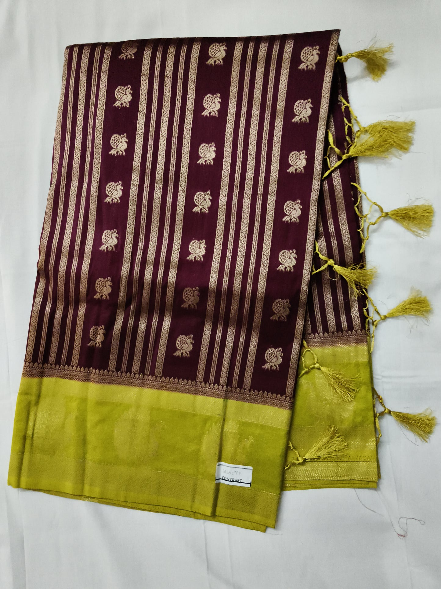 Silk banarsi border saree