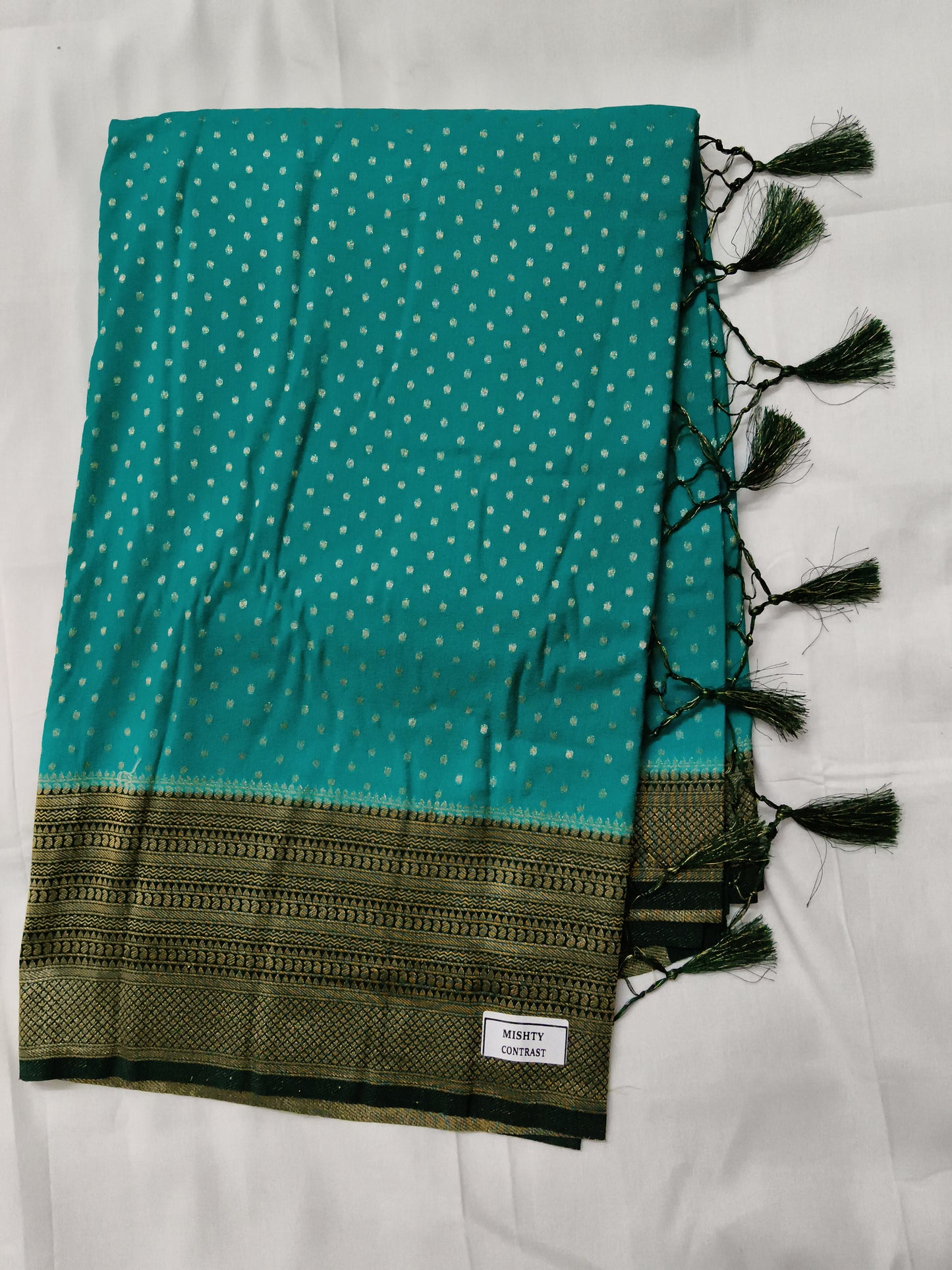 Silk banarsi border saree
