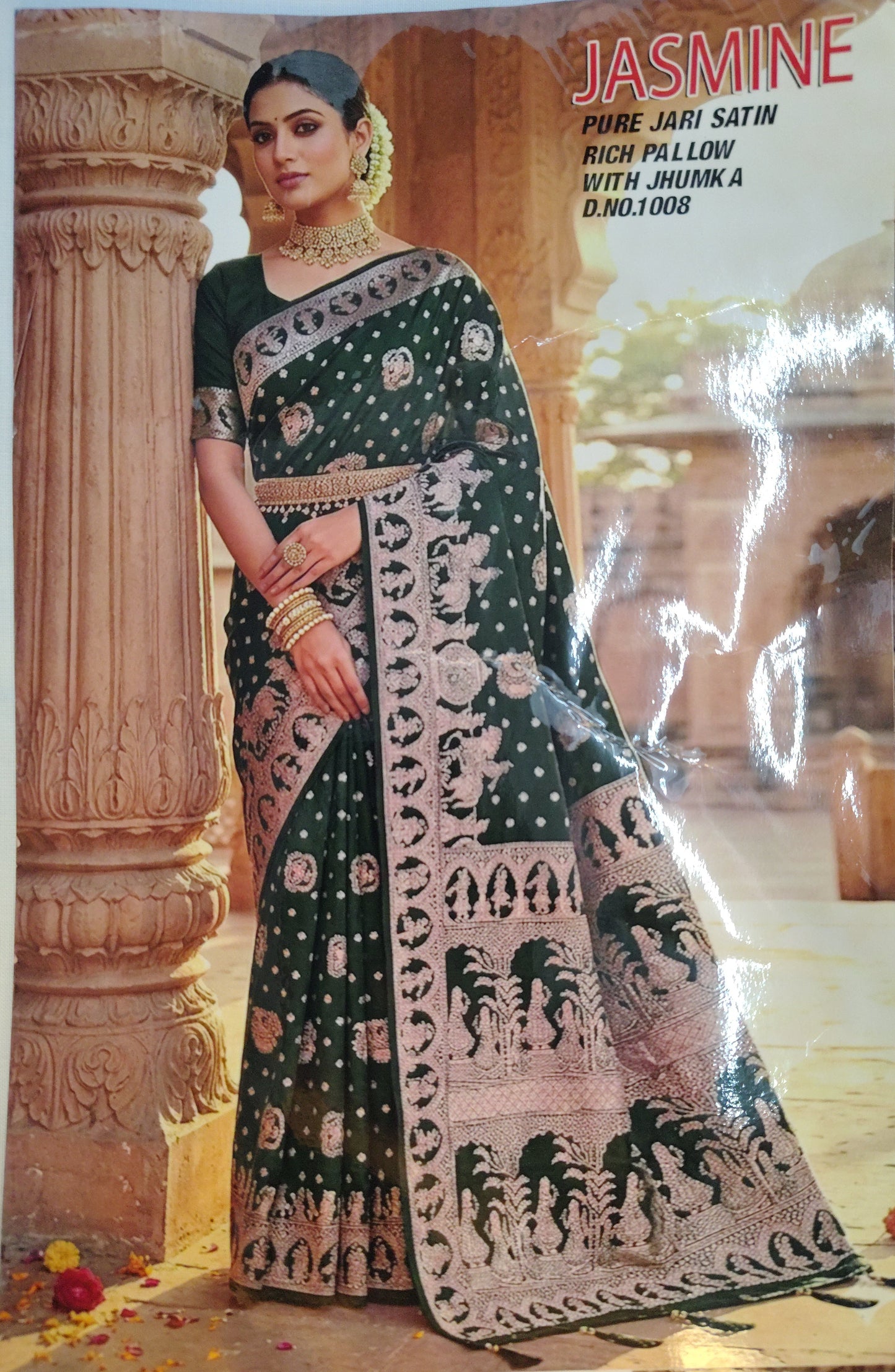 Palki jasmine soft elephant silk saree