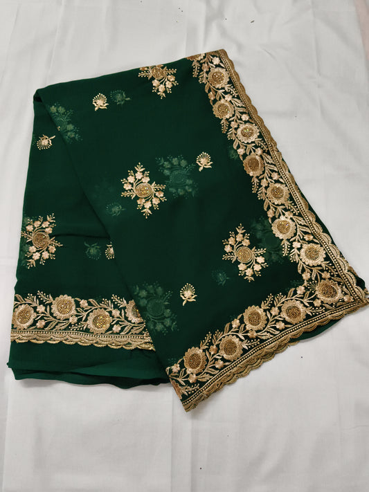 Party wear jorget silk saree (w23)