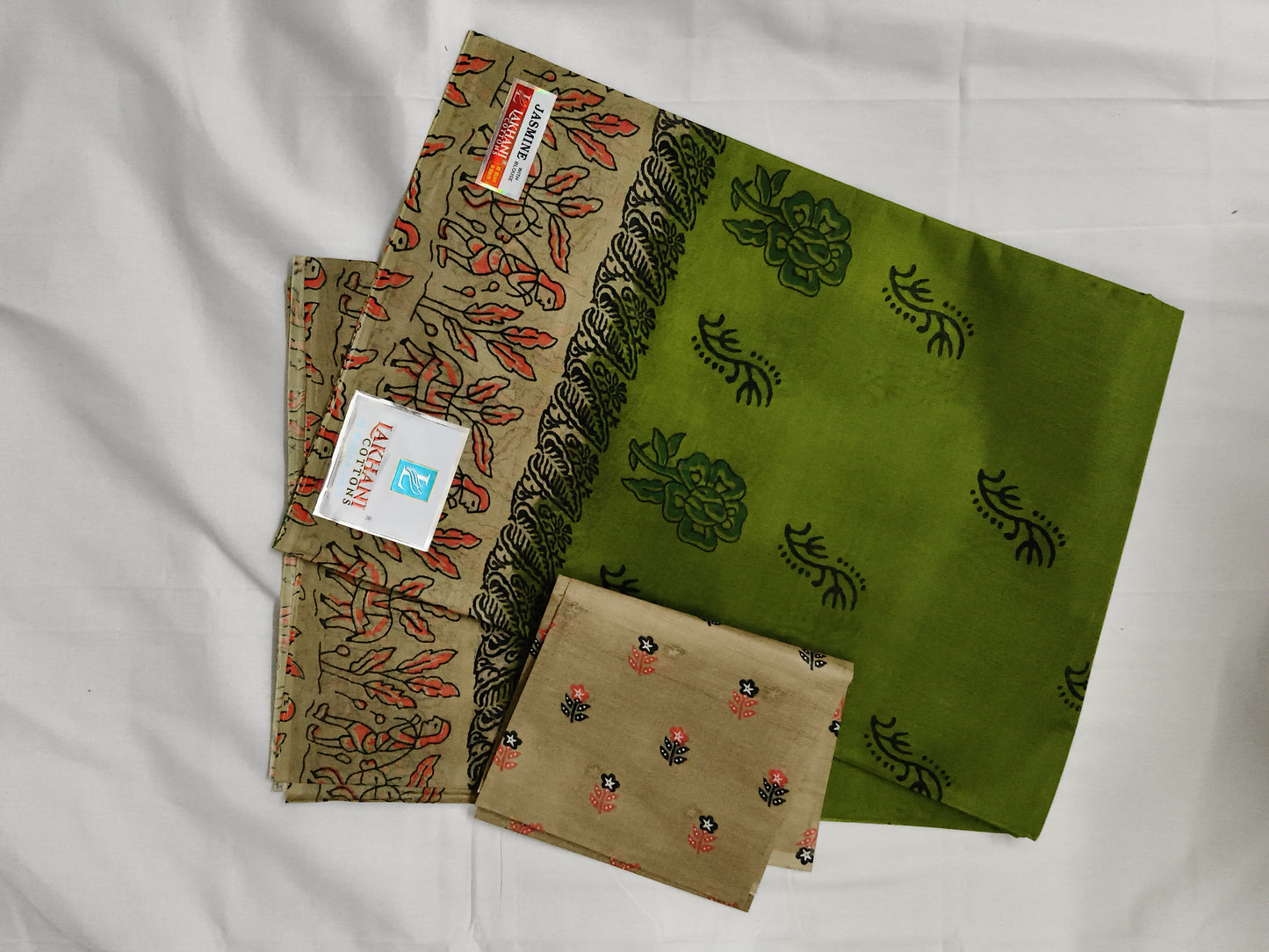Premium cotton saree with blouse