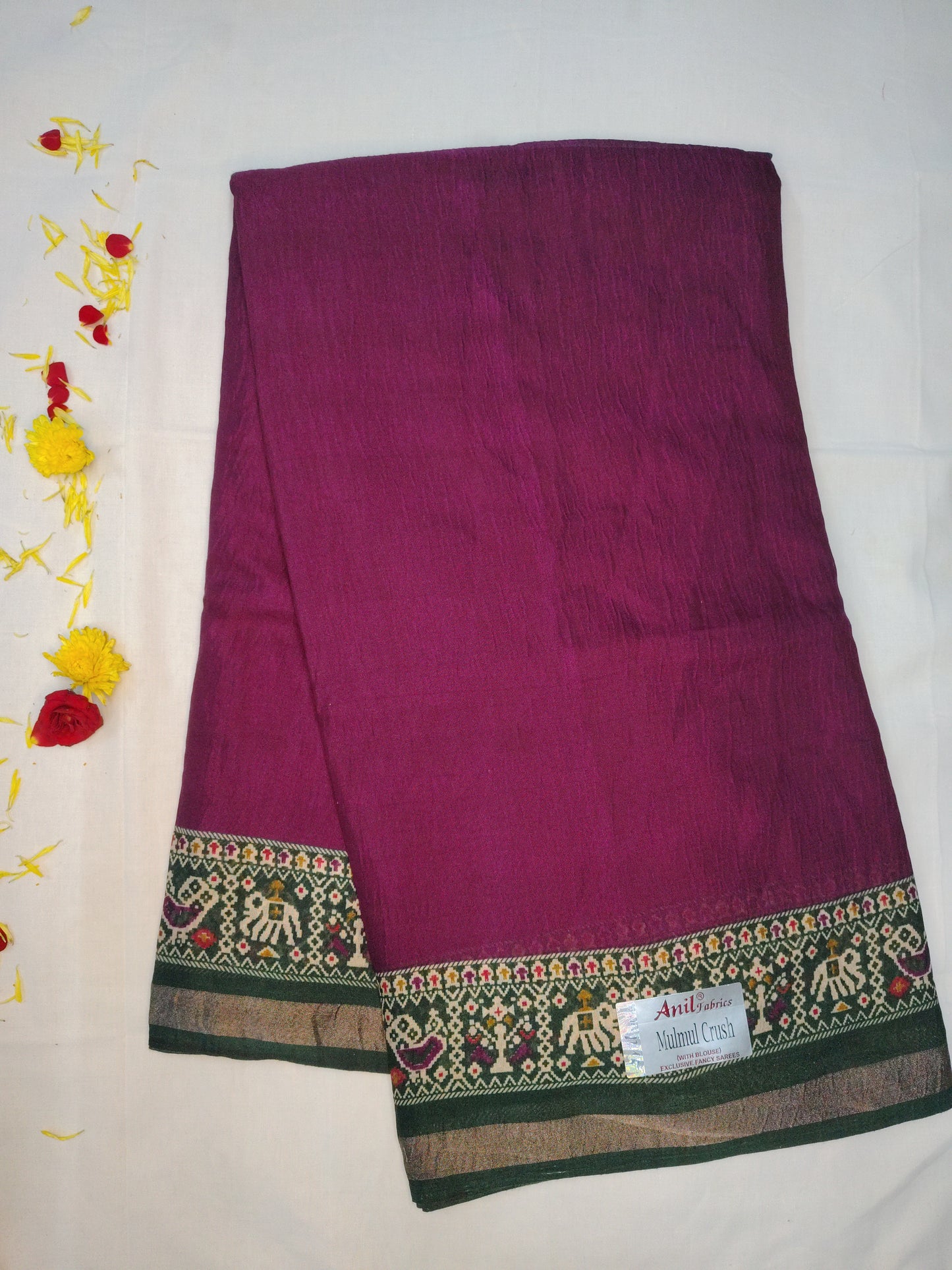 Mulmul crush saree