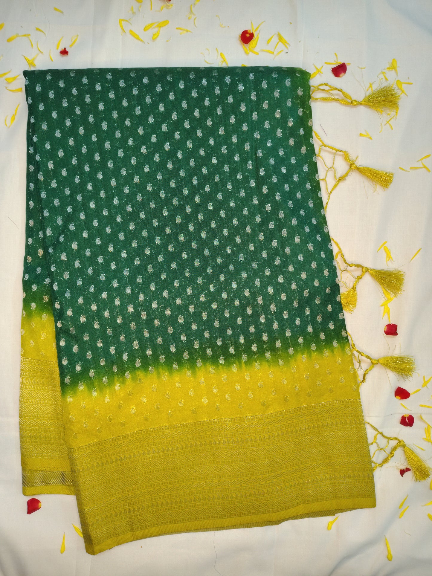 Chanderi exclusive butta design  saree