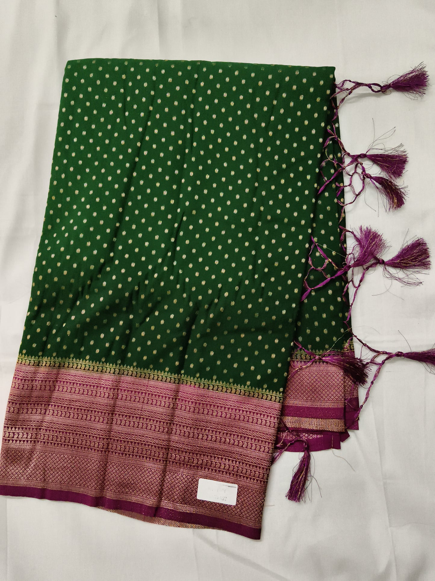 Silk banarsi border saree