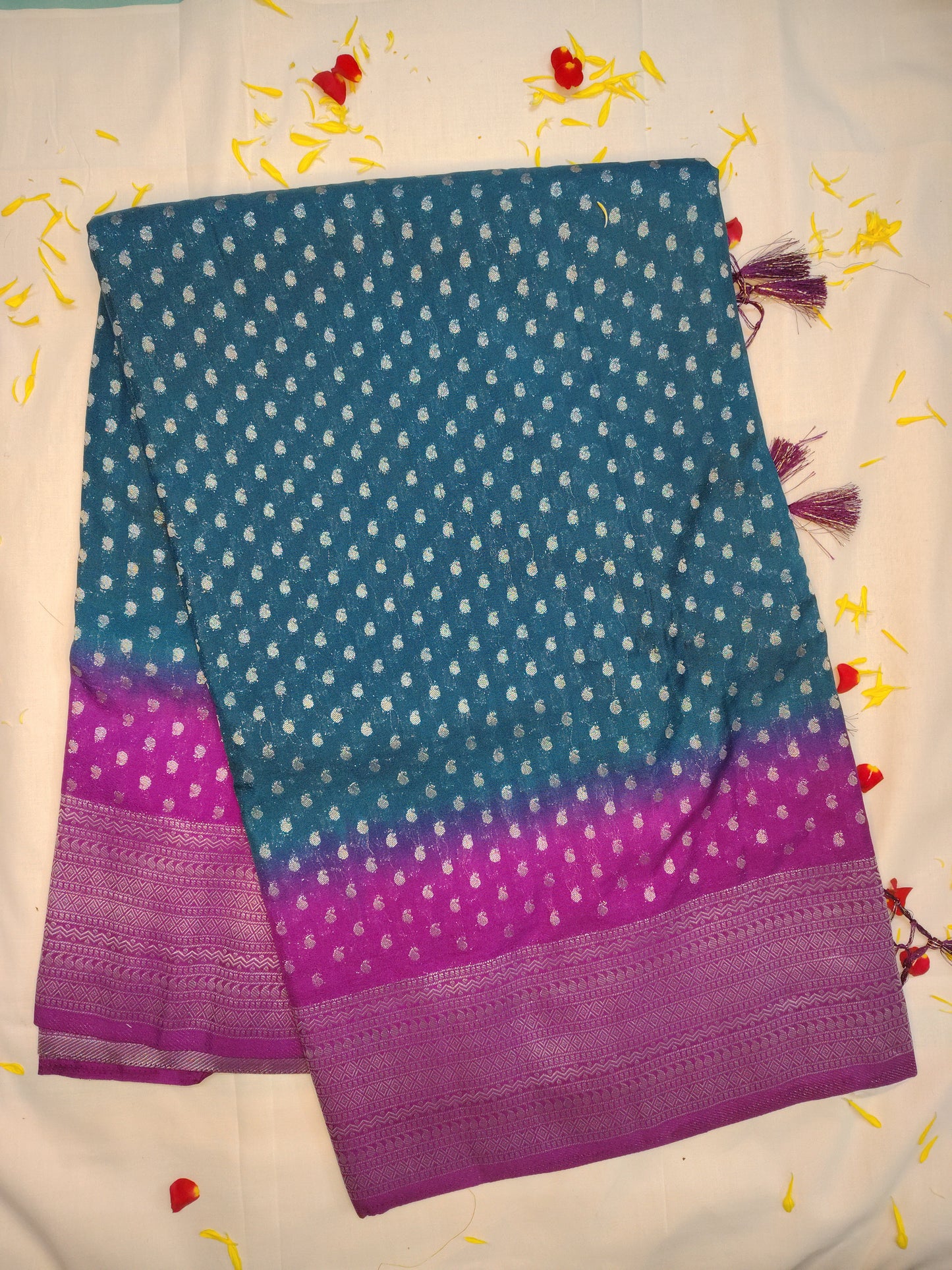 Chanderi exclusive butta design  saree