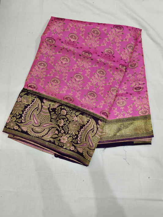 Meenakari designer pure silk mark certificated saree