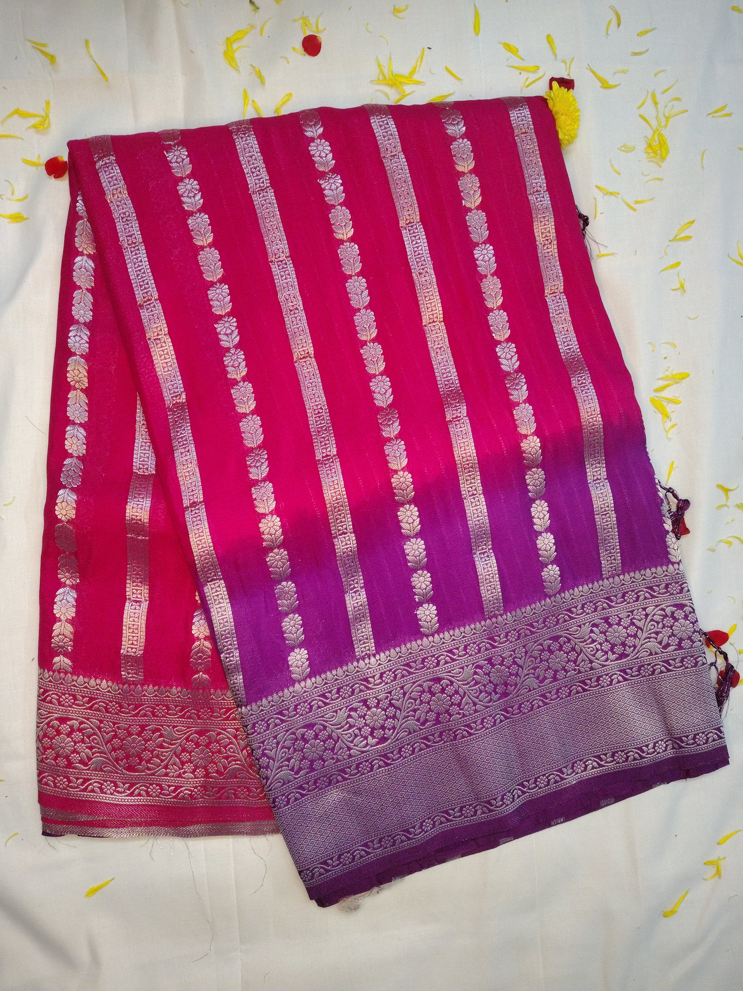 Chanderi exclusive line design saree