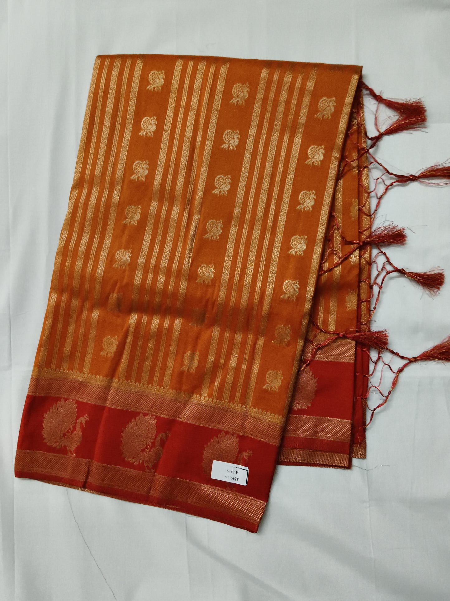 Silk banarsi border saree