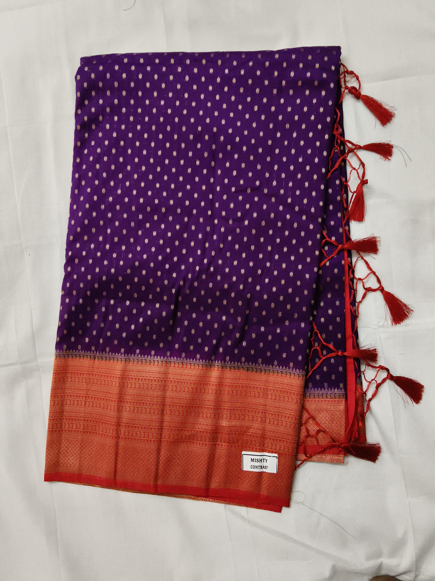 Silk banarsi border saree