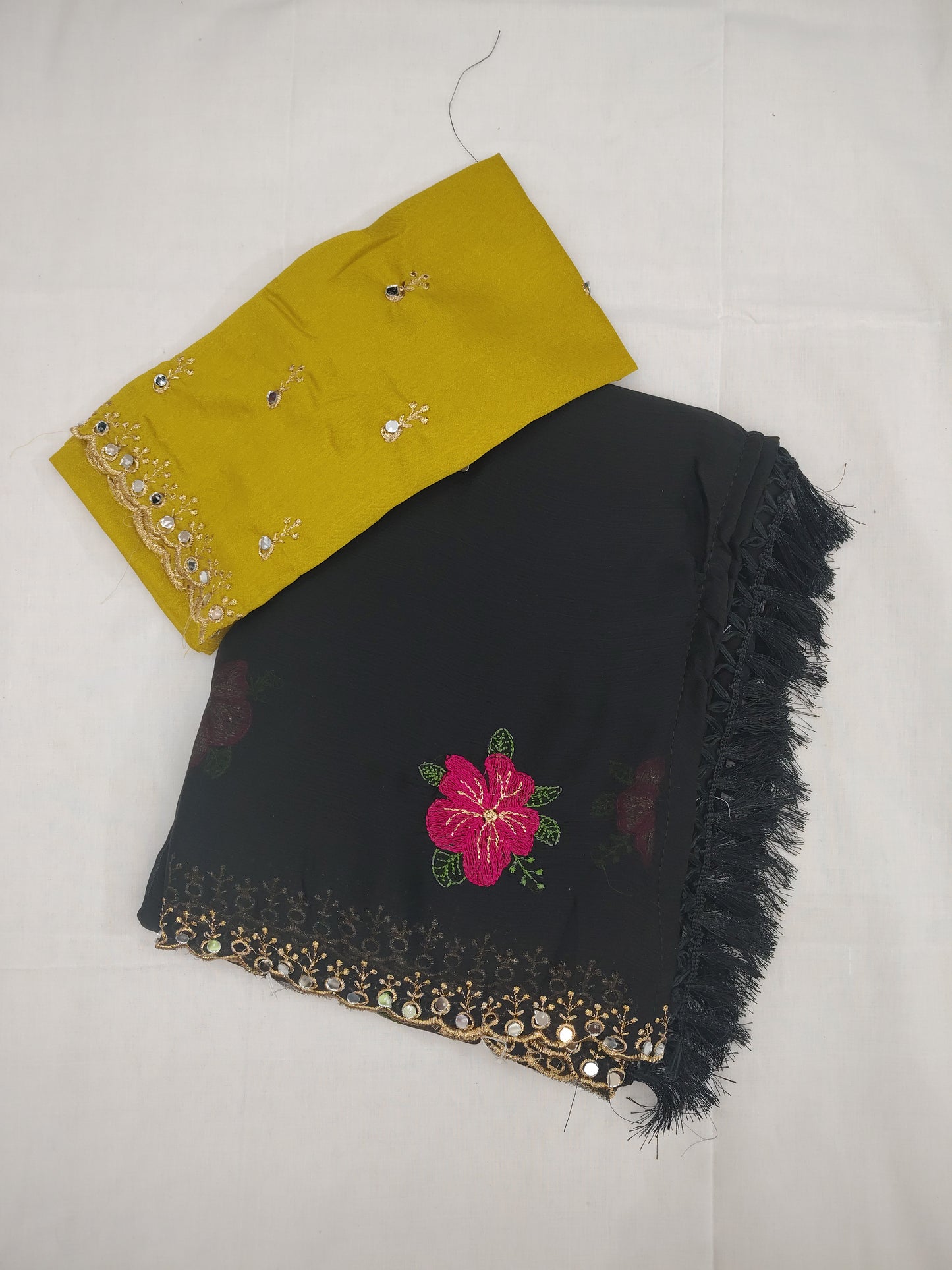Embroidery flower fancy saree