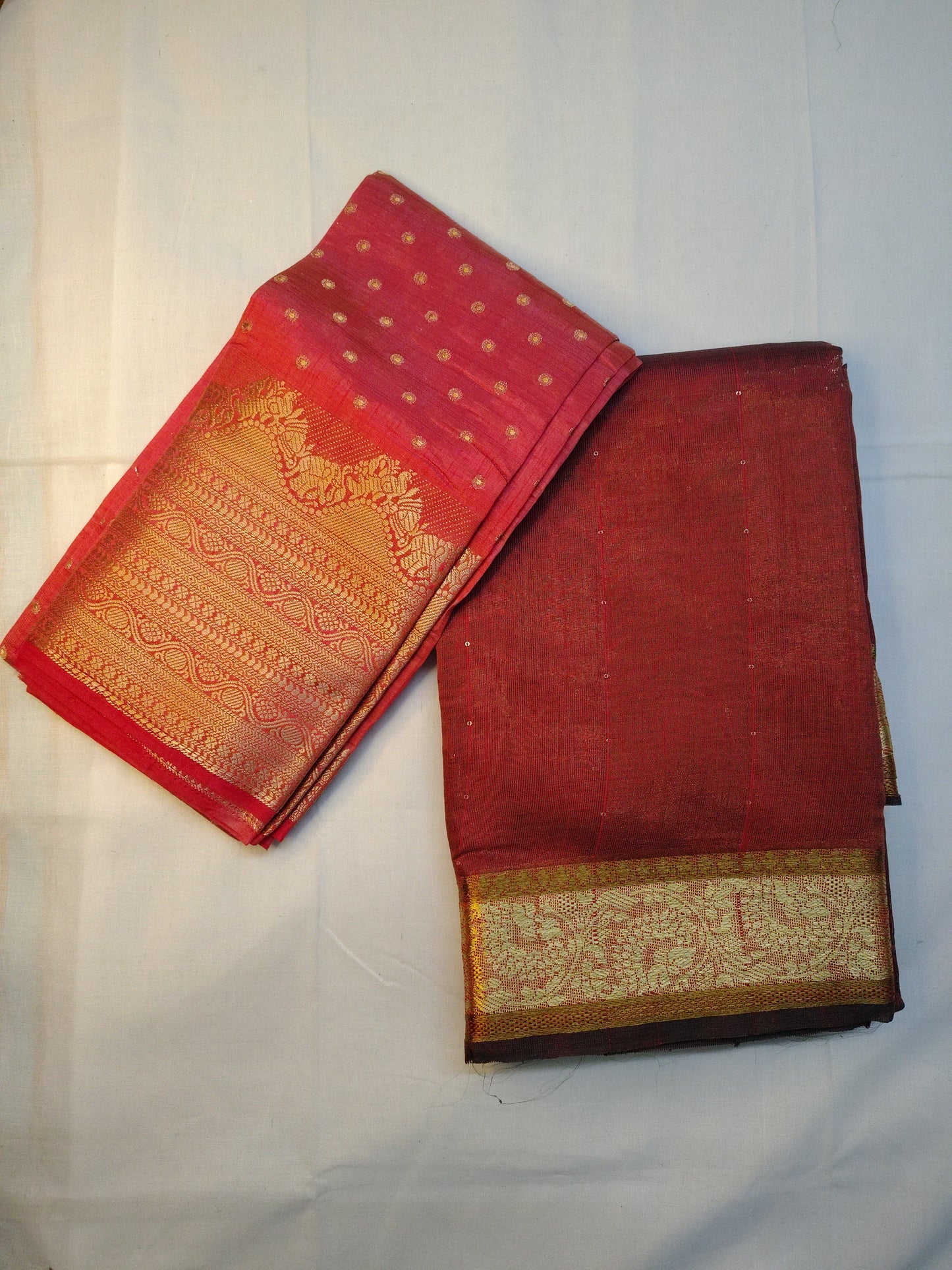 Tassar silk small border saree