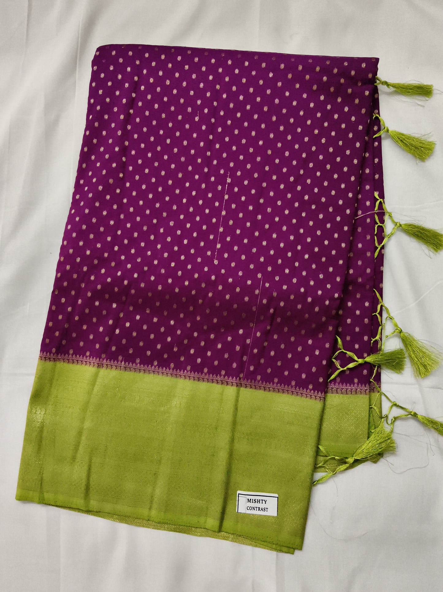 Silk banarsi border saree