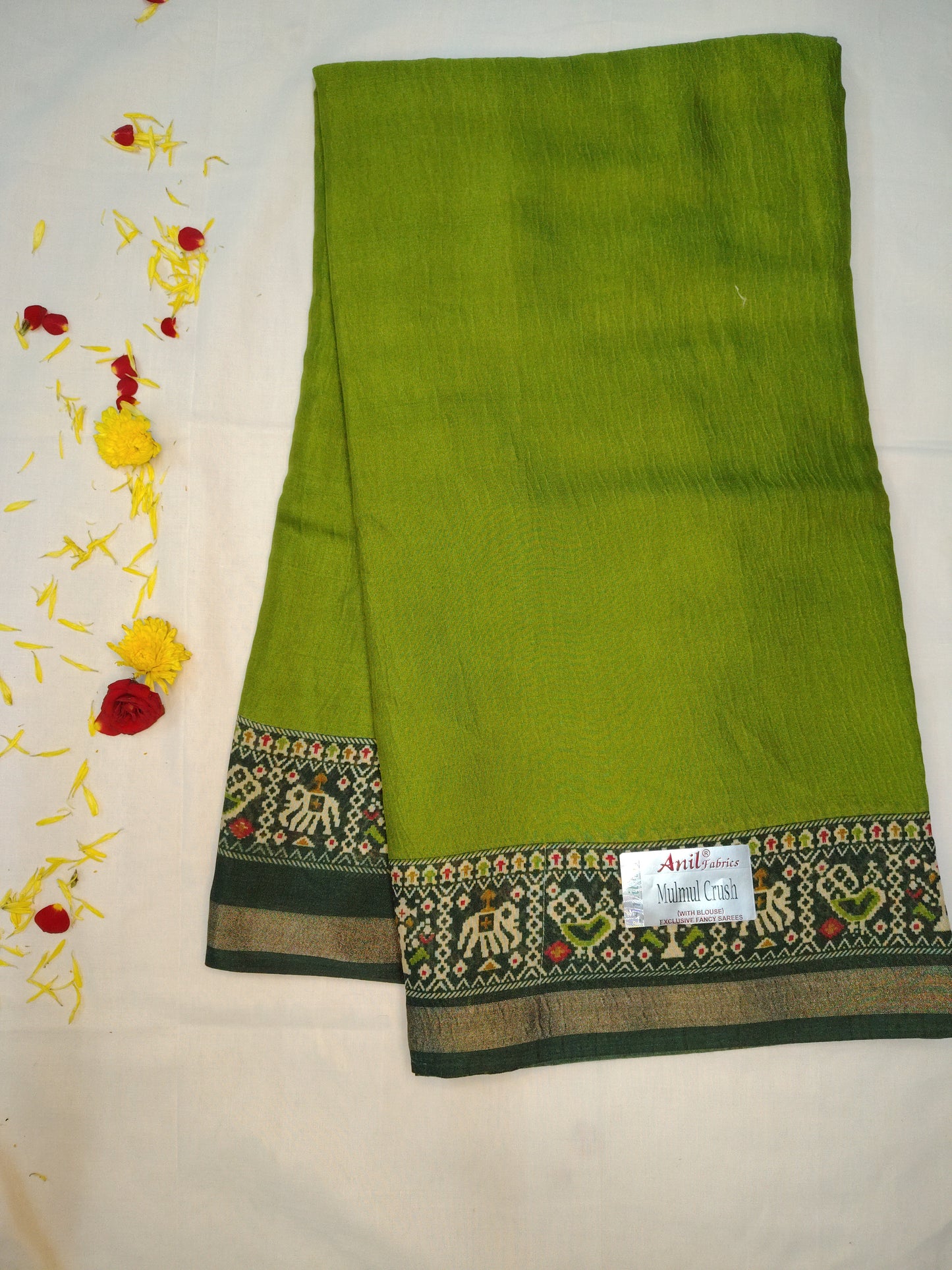 Mulmul crush saree