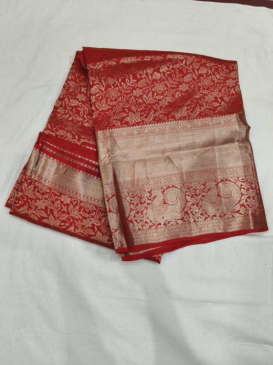 Checks Kanchivaram pattu saree