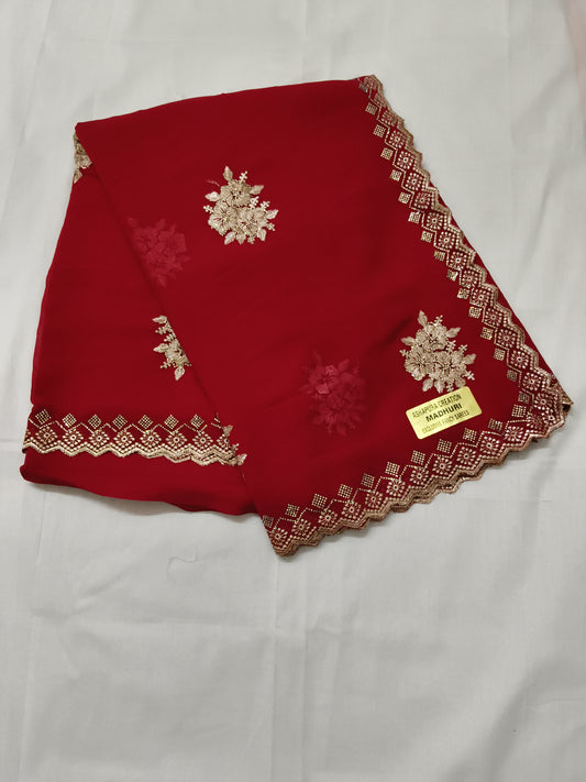 Party wear jorget silk saree (w12)