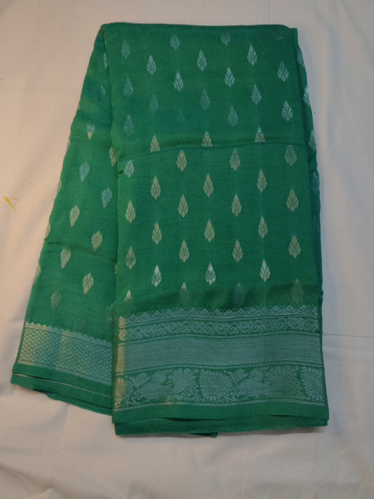 Mangalagiri pattu leaf design saree