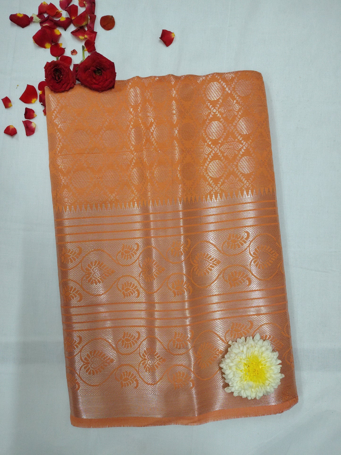 Fancy kanchi silk disc design saree