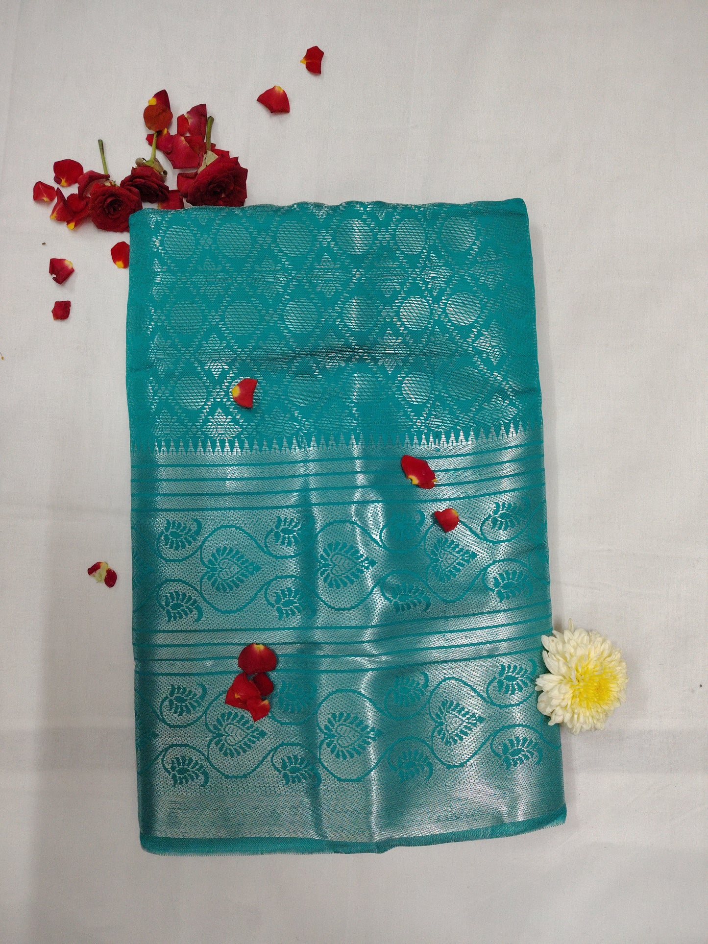 Fancy kanchi silk disc design saree