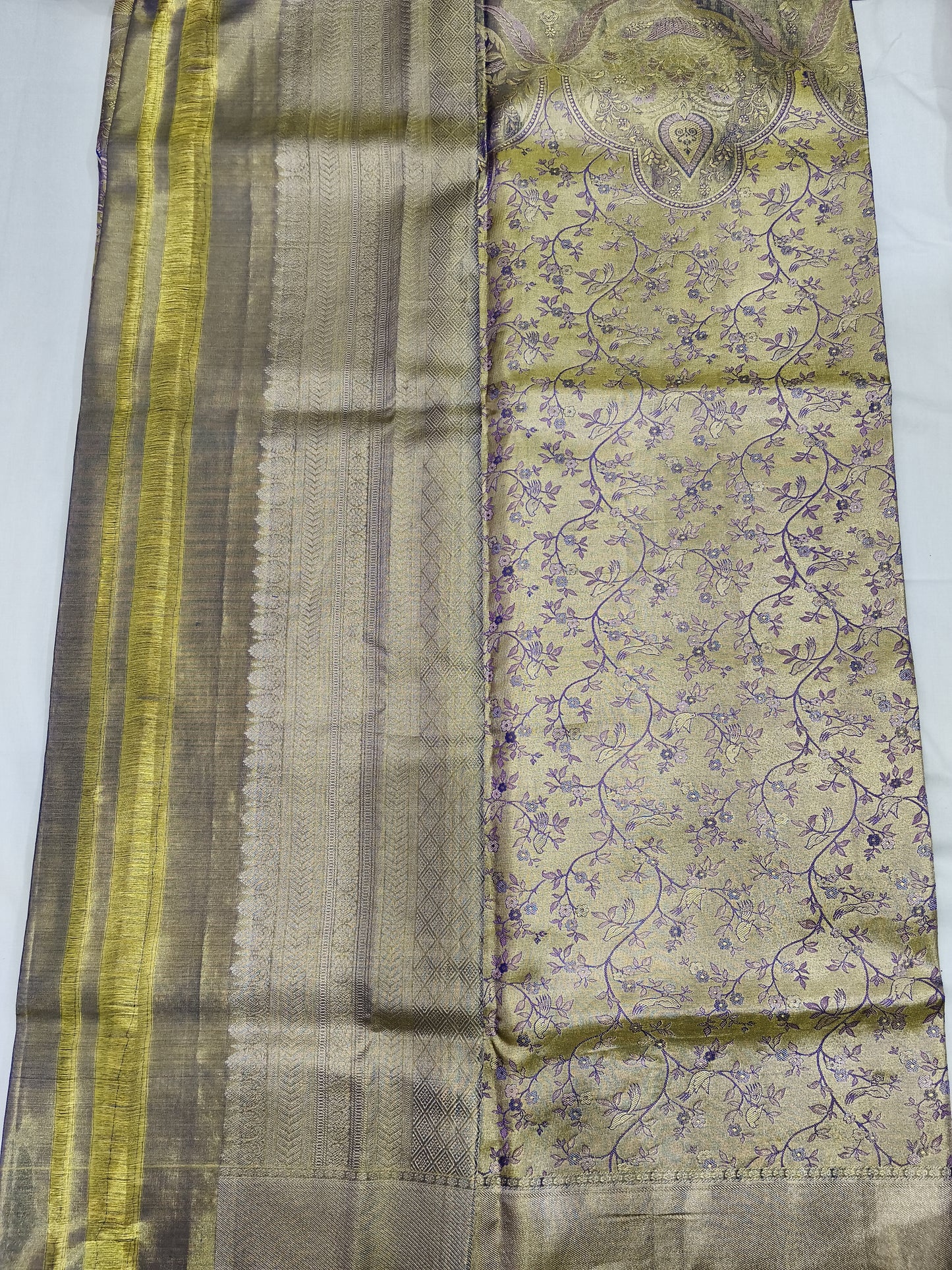 Meenakari designer pure silk mark certificated saree