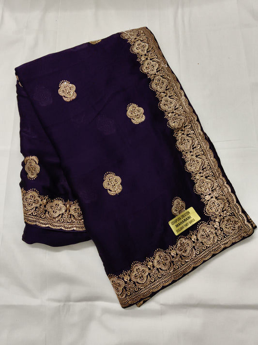 Party wear jorget silk saree (w19)