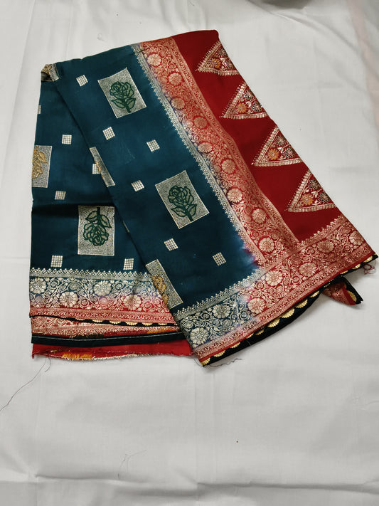 Party wear jorget silk saree (w20)