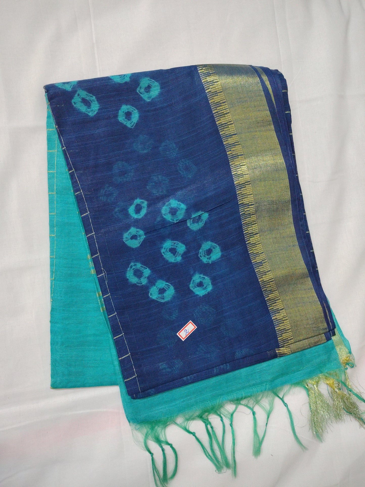 Bhagal puri flower border cotton saree