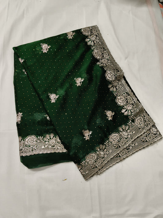 Party wear jorget silk saree (w22)