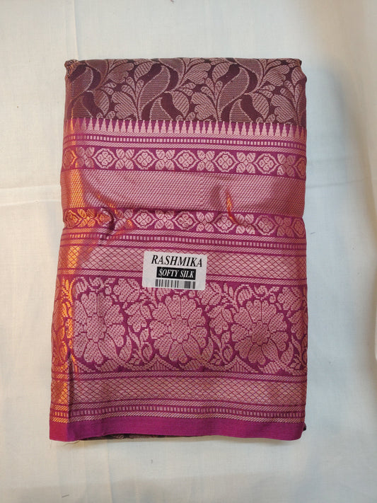 Pettubadi brocade saree semi pattu