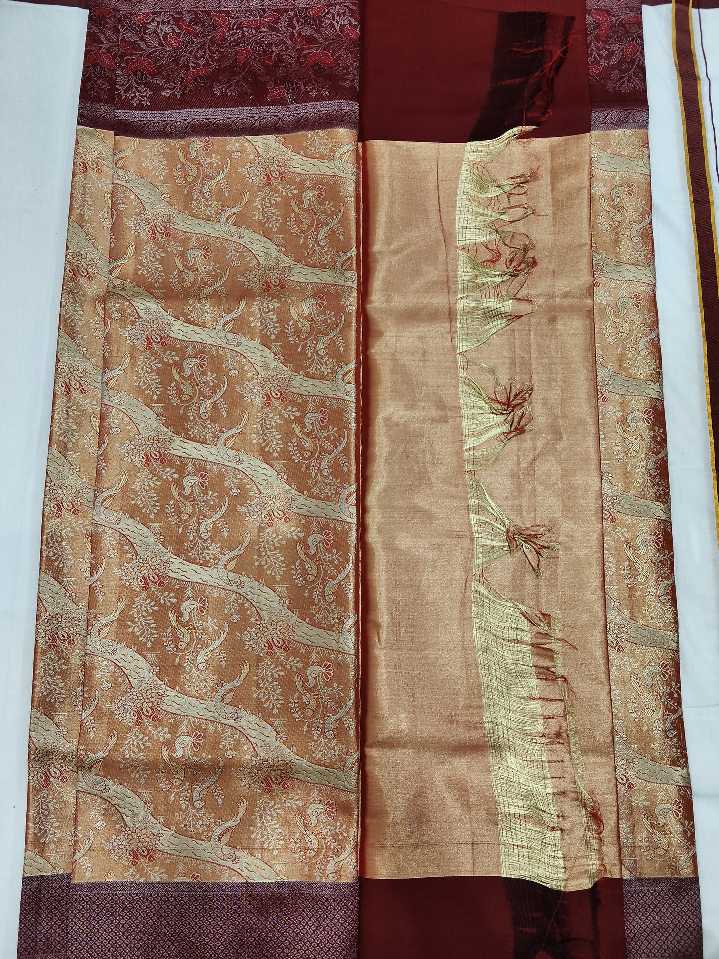 Meenakari desinger pure silk mark certificated saree