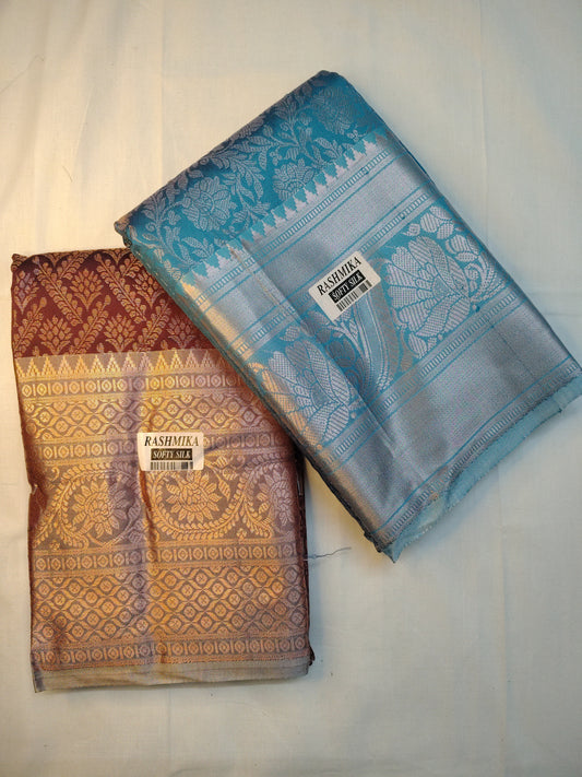Pettubadi brocade saree combo