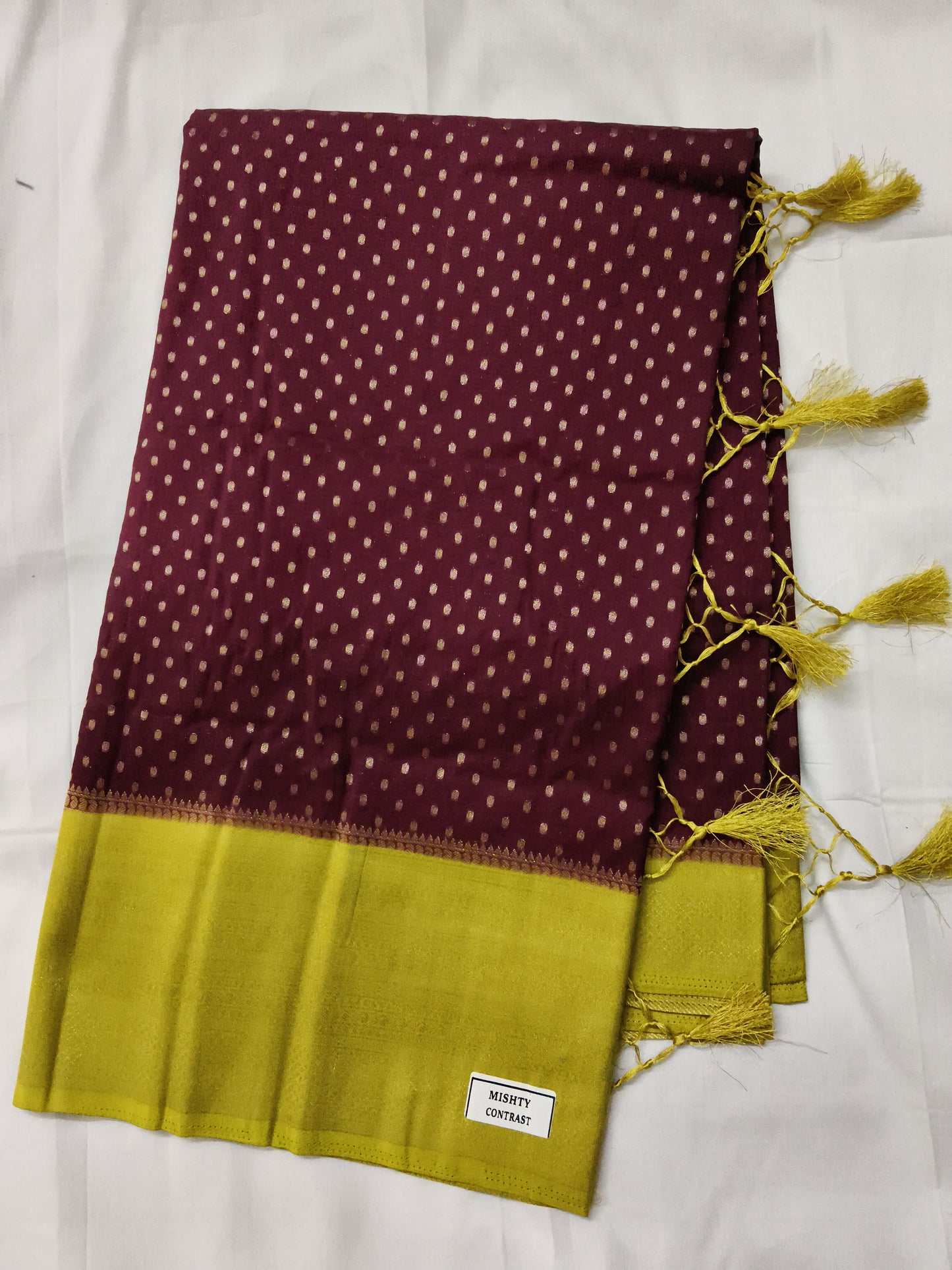Silk banarsi border saree