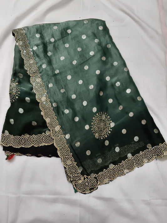 Party wear jorget silk saree (w25)