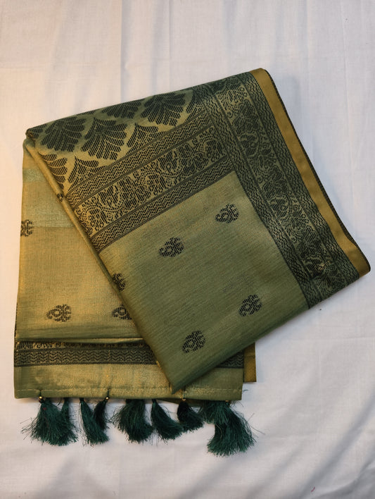 Jhamdhani tissue murga saree