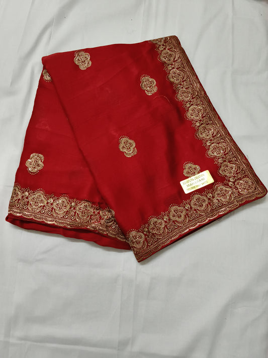 Party wear jorget silk saree (w14)