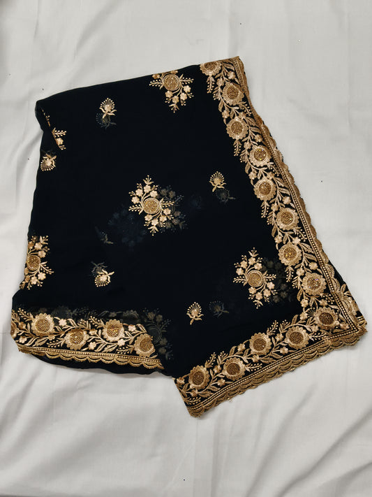 Party wear jorget silk saree (w5)