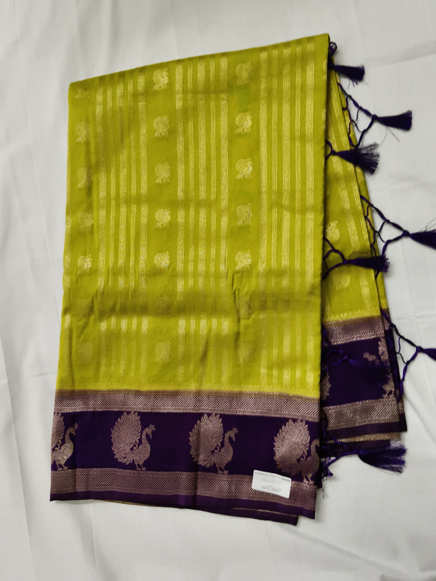 Silk banarsi border saree