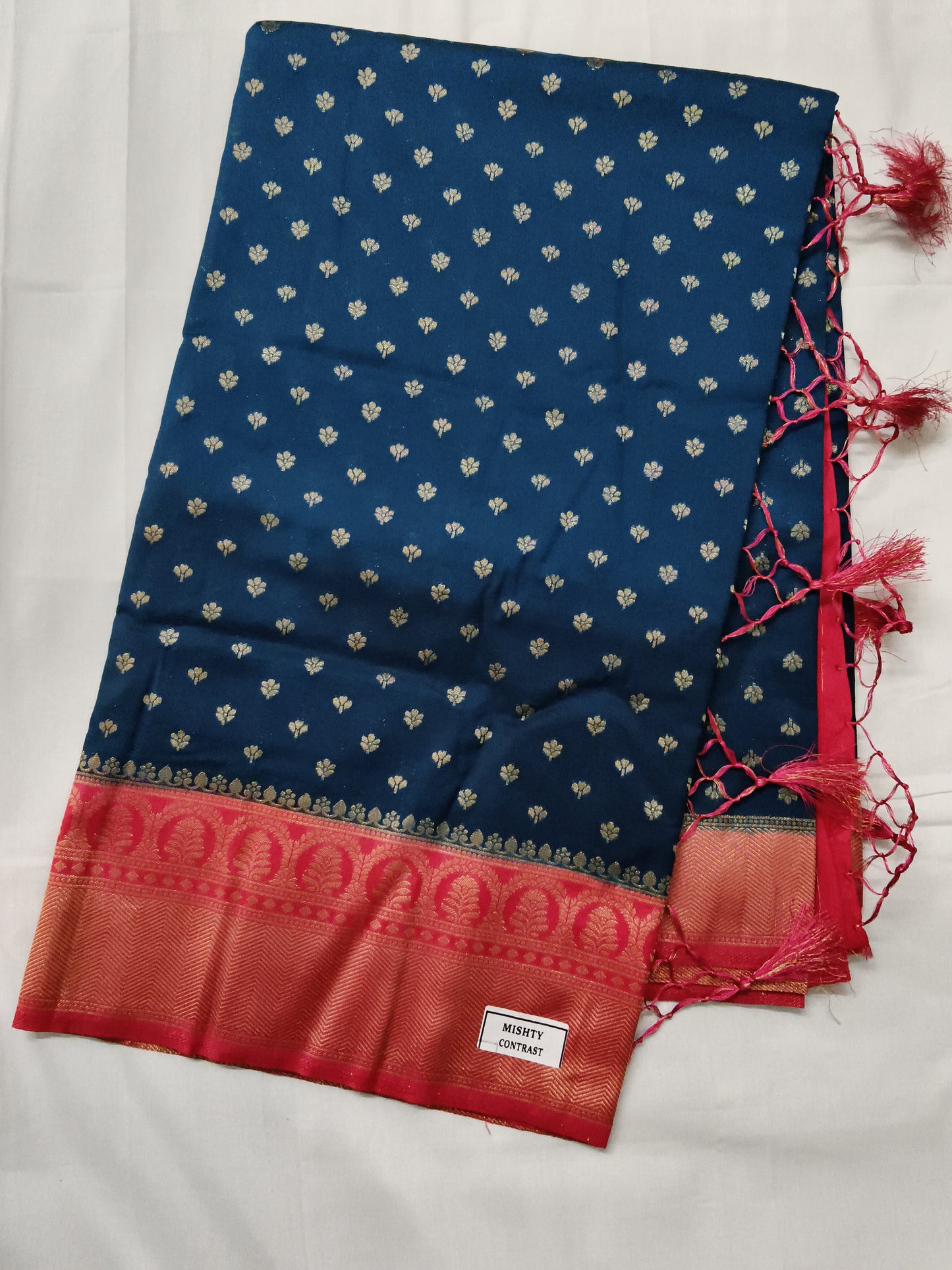 Silk banarsi border saree